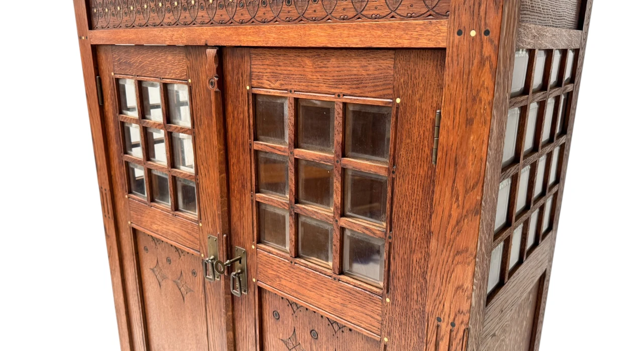 Arts & Crafts Armoire or Bookcase In the style of Architect Lauweriks, 1890s